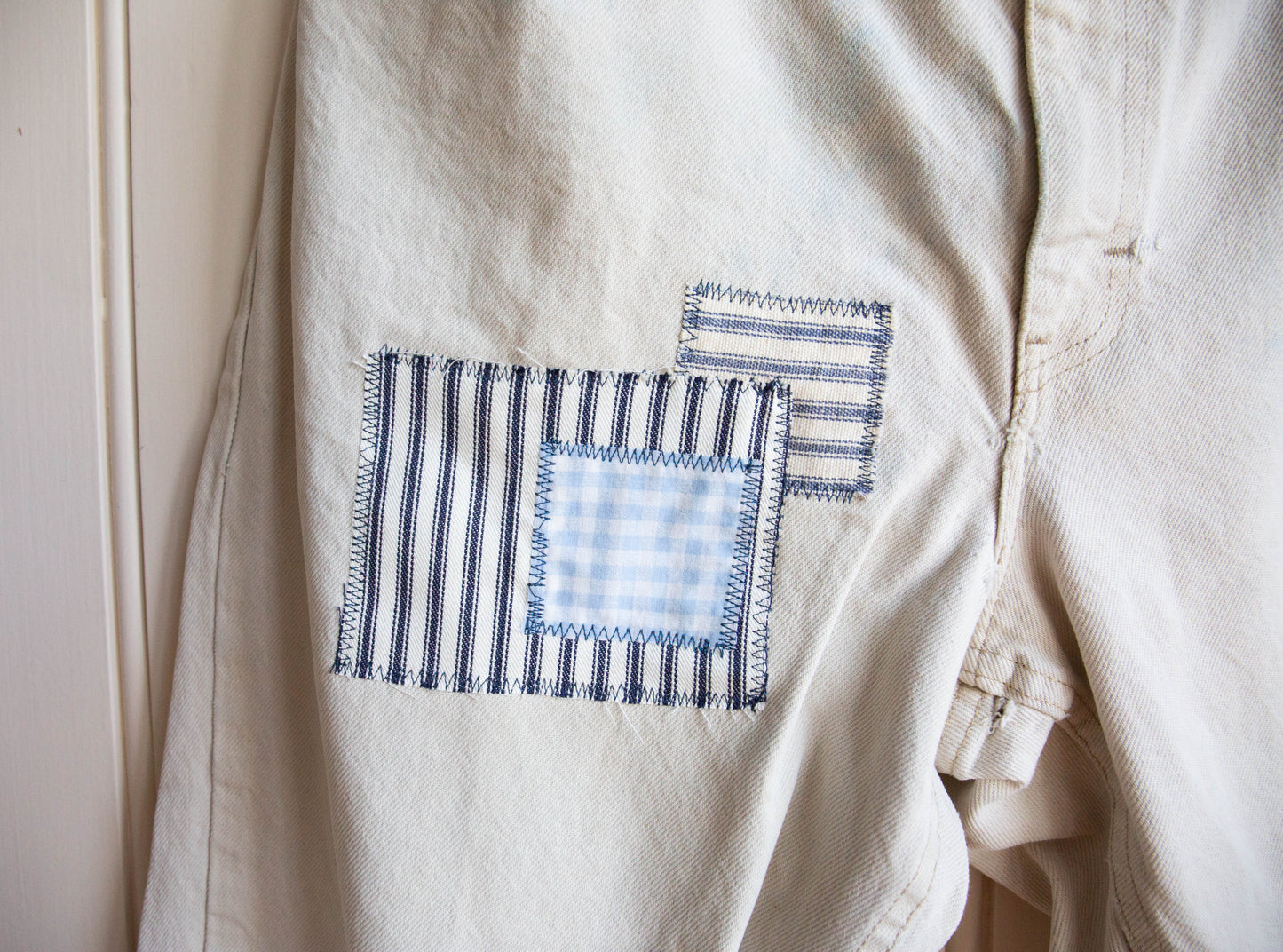 Reclaimed White Denim Pants, 38