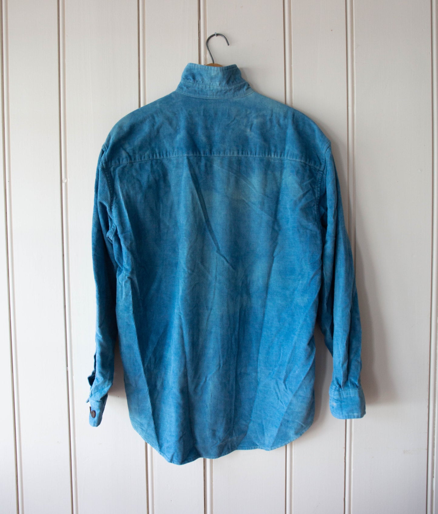 Indigo Dyed Corduroy Buttondown, Medium