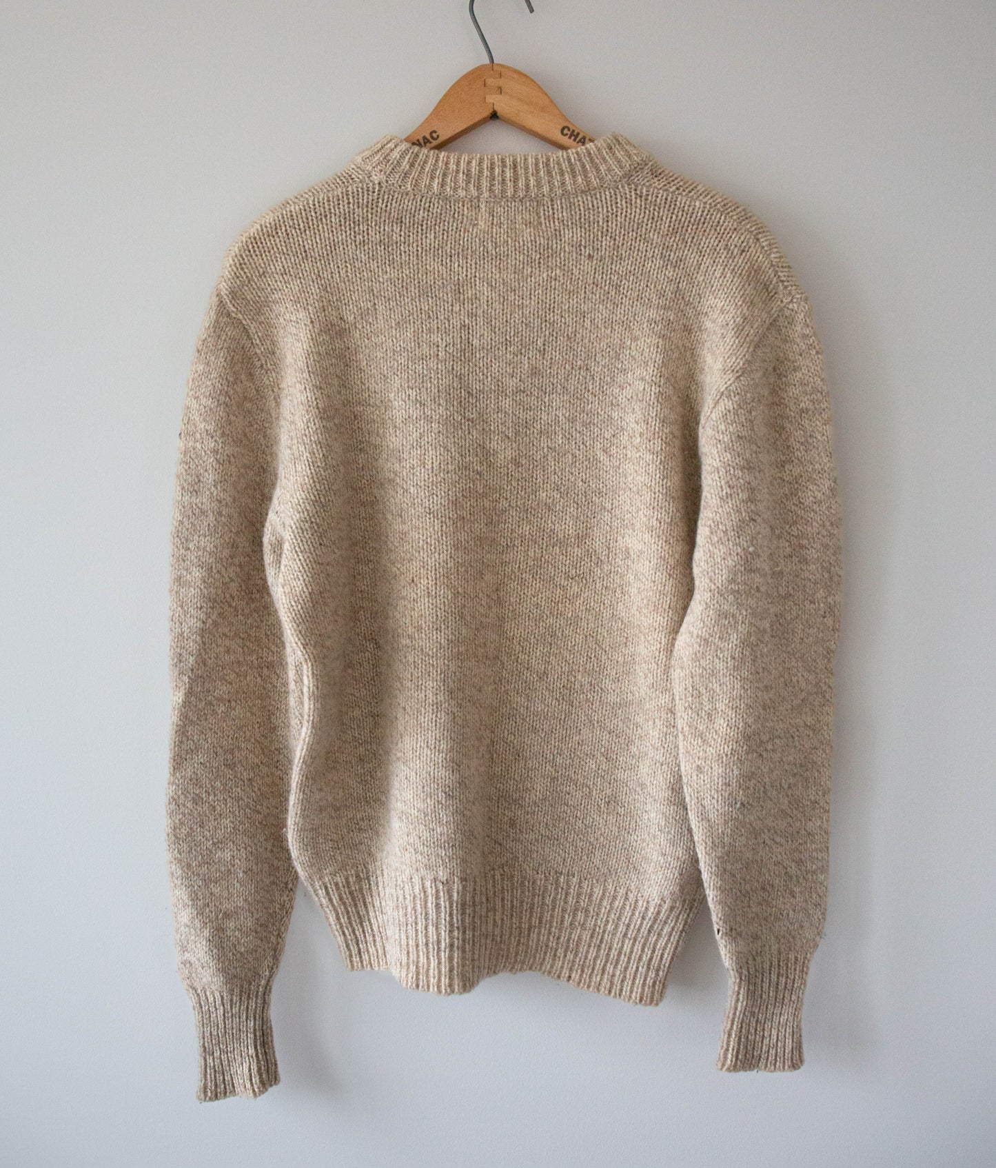 Woven Rectangle Wool Sweater, Large