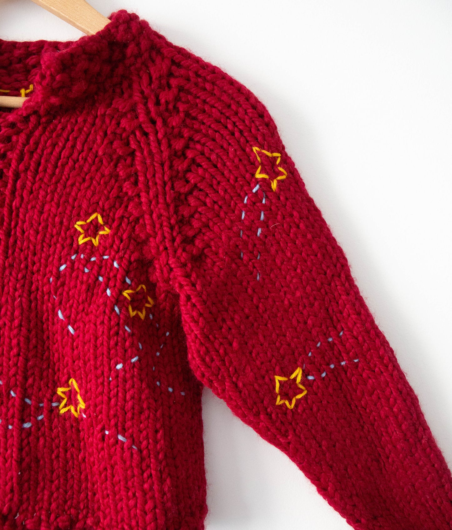 Kids Handknit Stitched Star Tail Sweater, 3T/4T