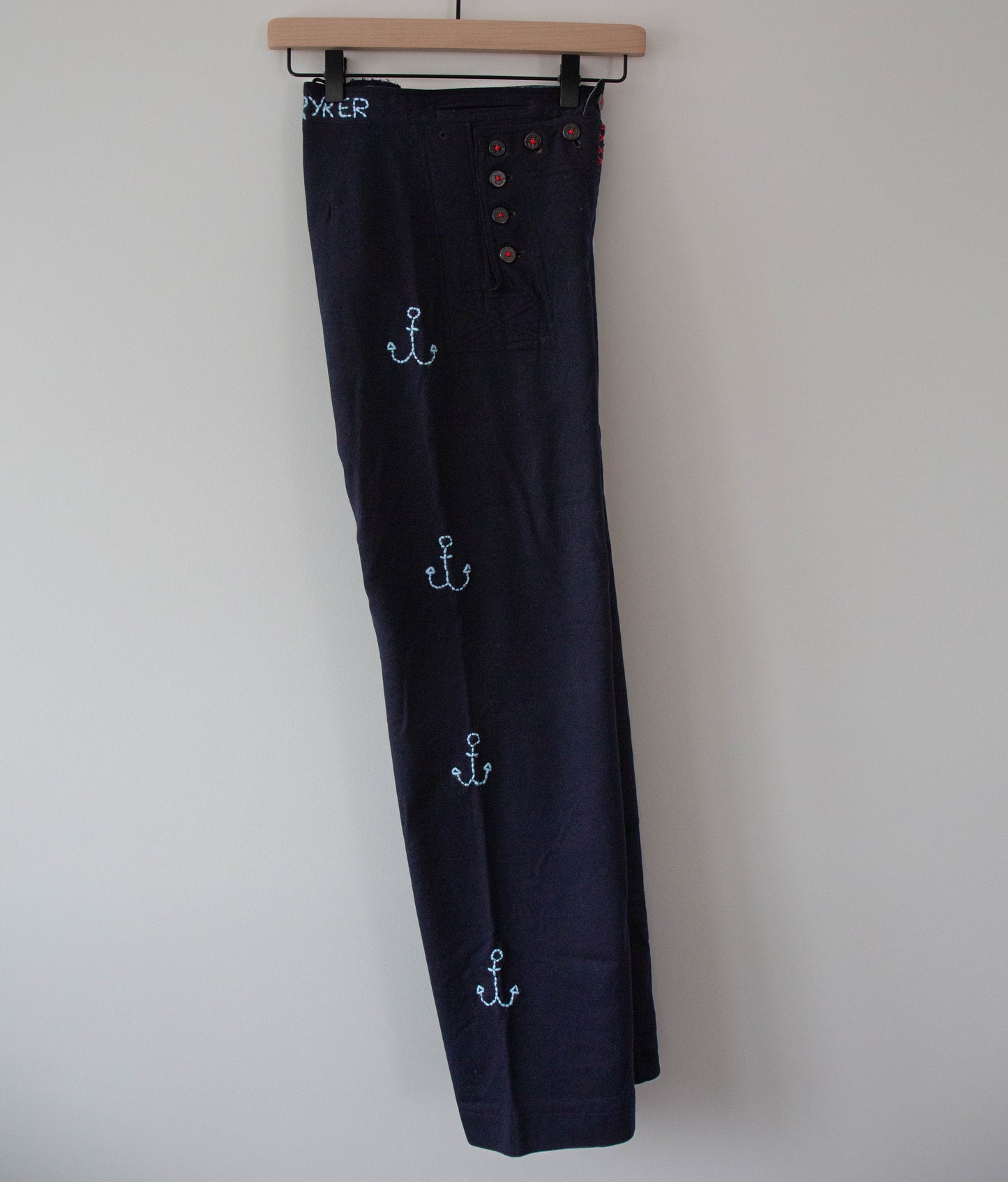 Vintage Navy Wool Sailor Pants, 26"