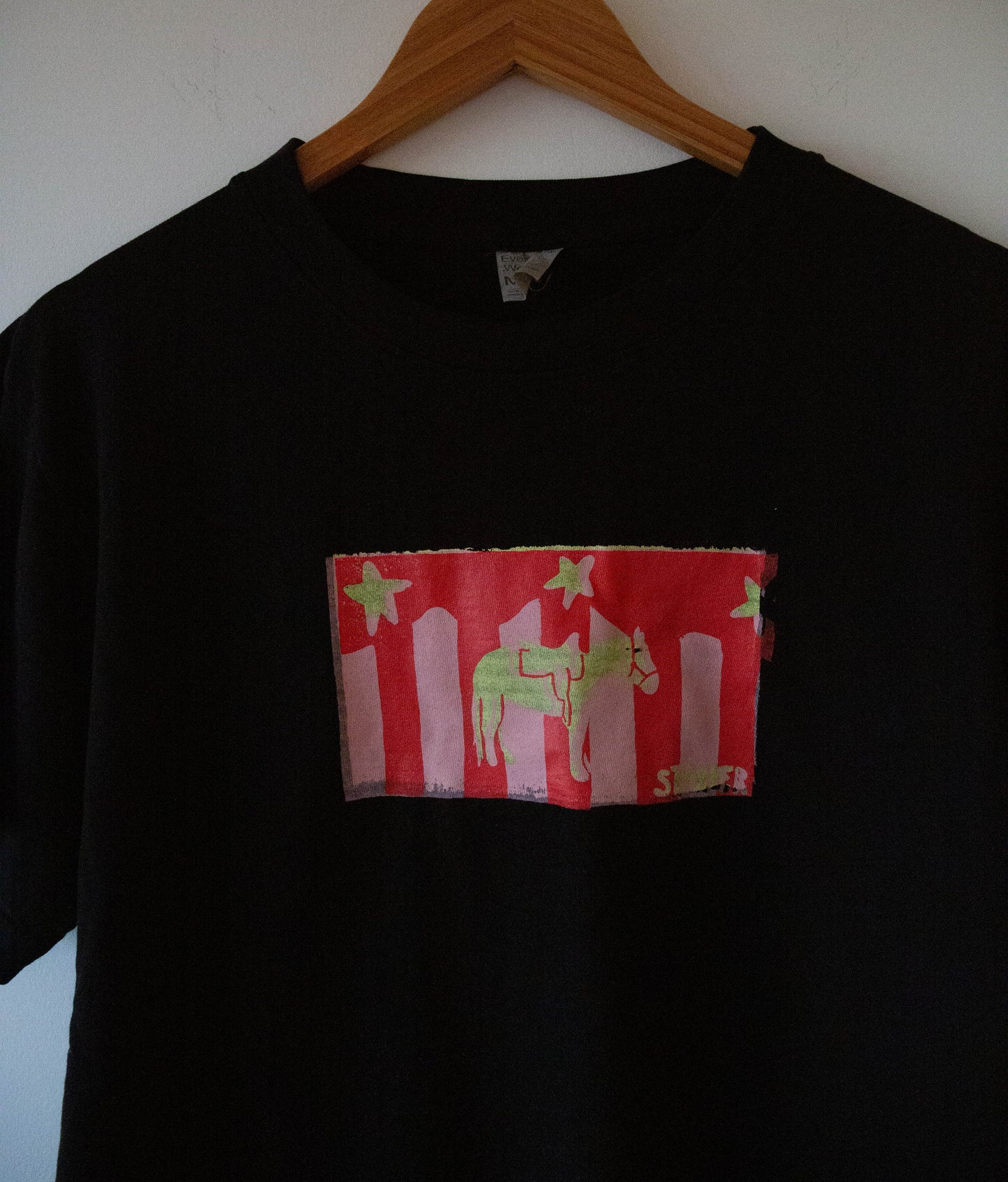 3-Color Horse Tee in Black, no.1