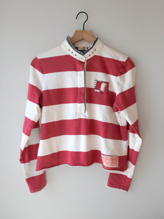 Red + White Striped Rugby Shirt