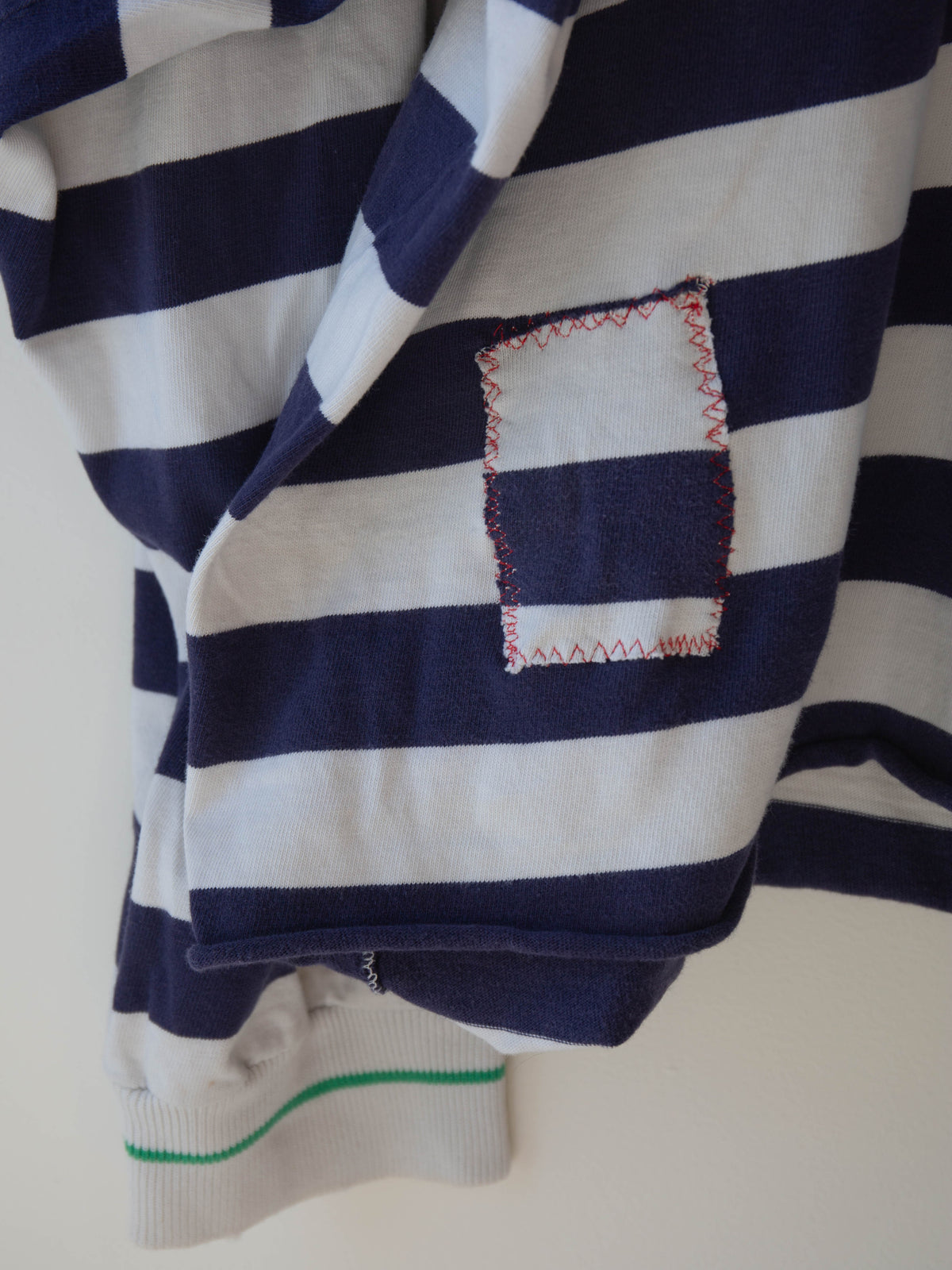 Unisex Rugby Shirt, Blue + White Stripes, XL no.1