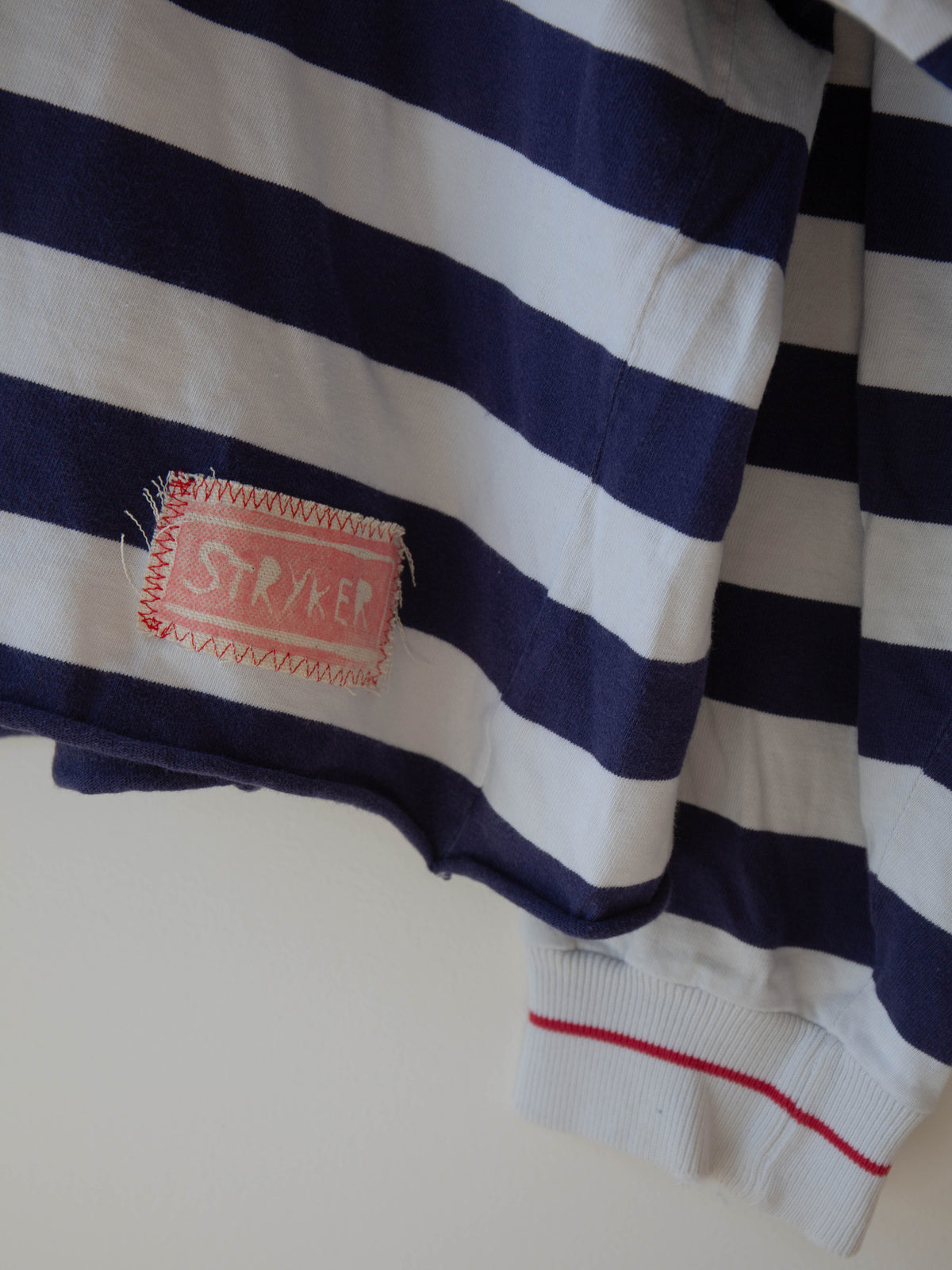 Unisex Rugby Shirt, Blue + White Stripes, XL no.1