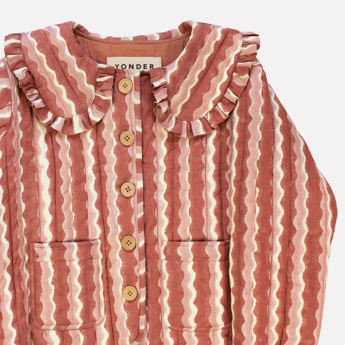 Cotton Quilted Jacket in Whirly Ginger