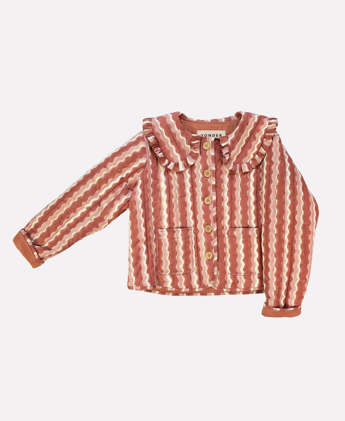 Cotton Quilted Jacket in Whirly Ginger