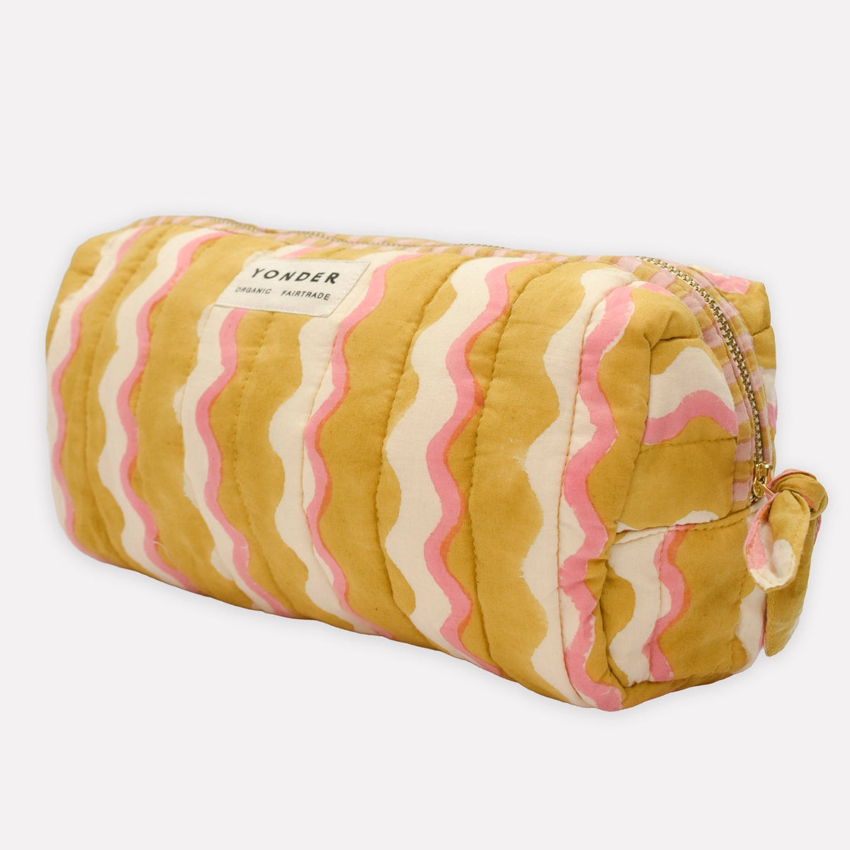 Quilted Wash Bag in Wiggle Honey
