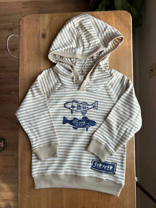 Minnow Striped Hoodie, Natural