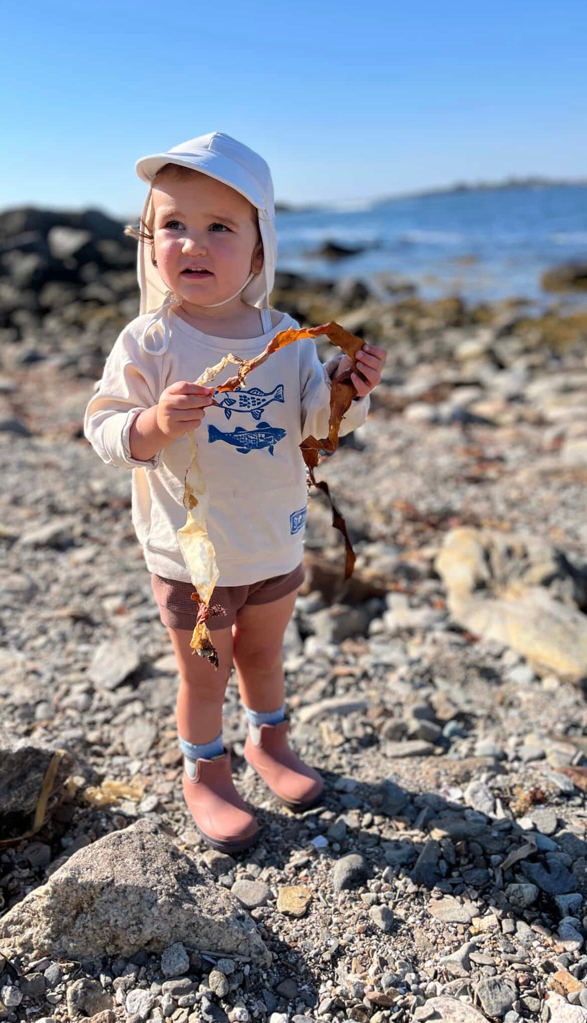 Little Fishy Crewneck, Natural