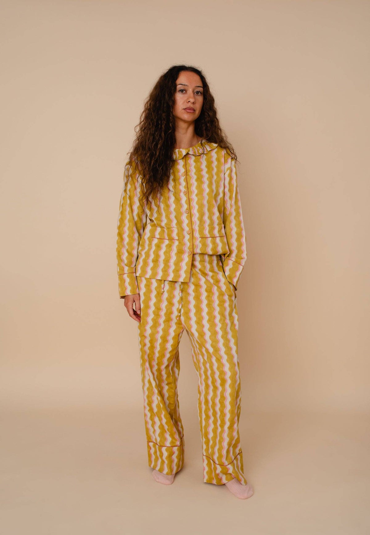 Women's Cotton Frill Pajama Set