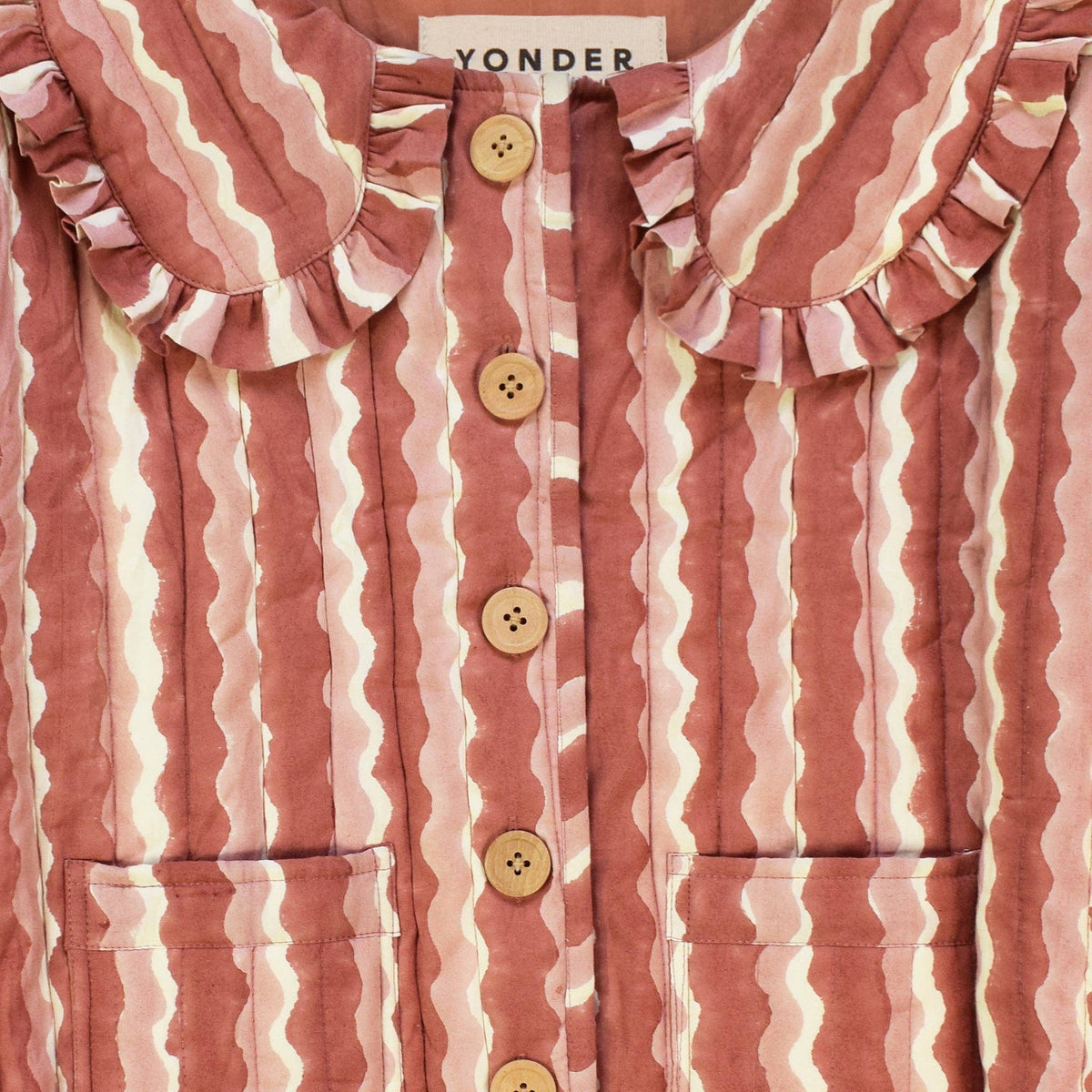 Cotton Quilted Jacket in Whirly Ginger