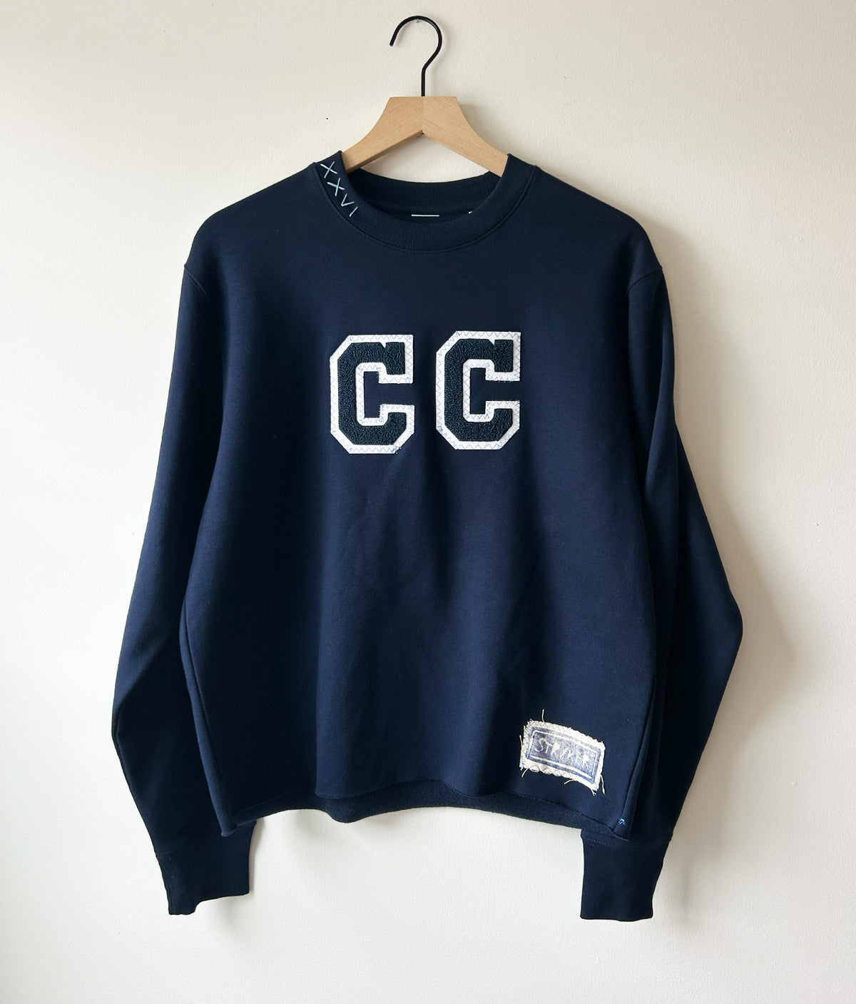 CC Varsity Letter Crewneck, Navy