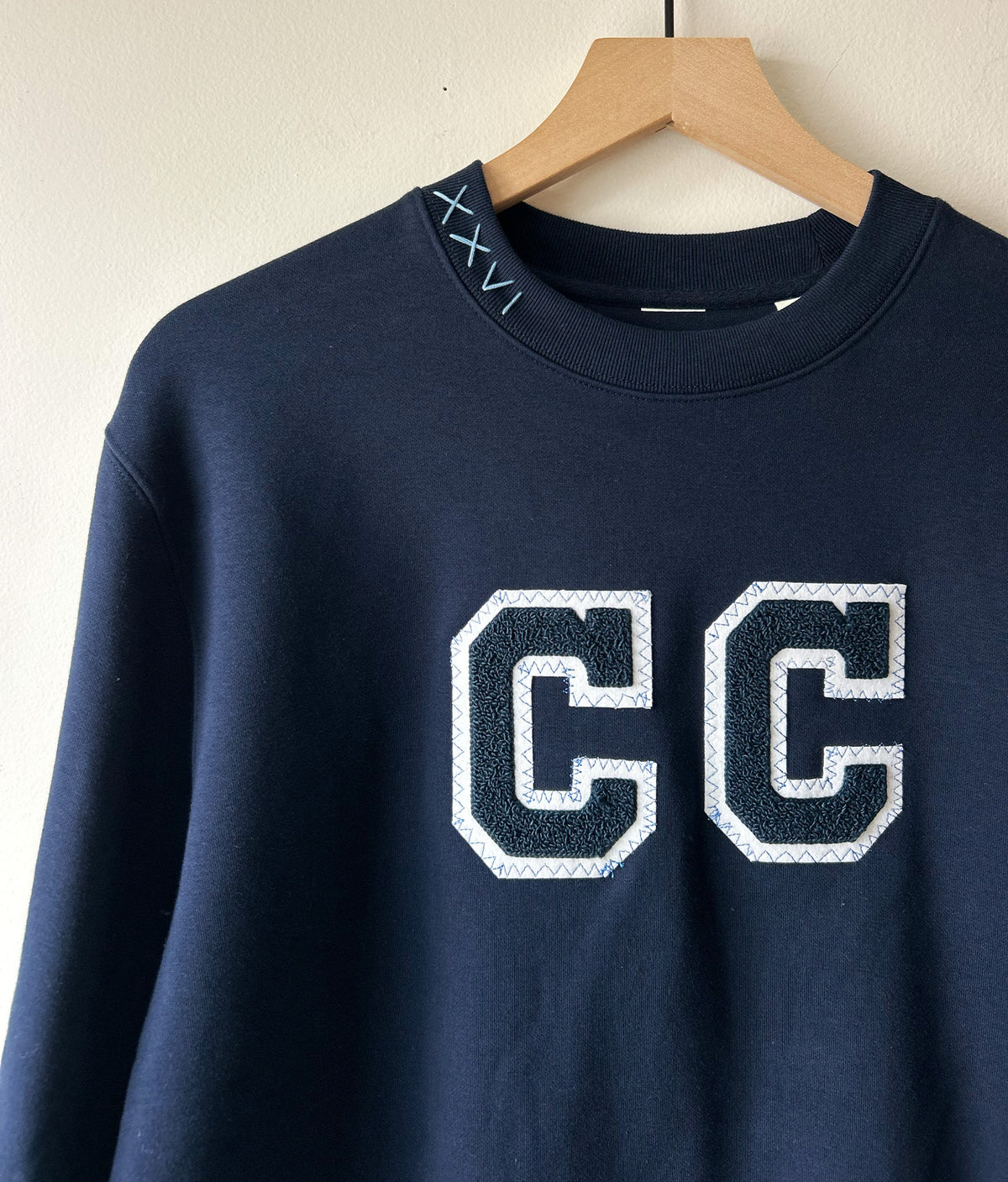 CC Varsity Letter Crewneck, Navy
