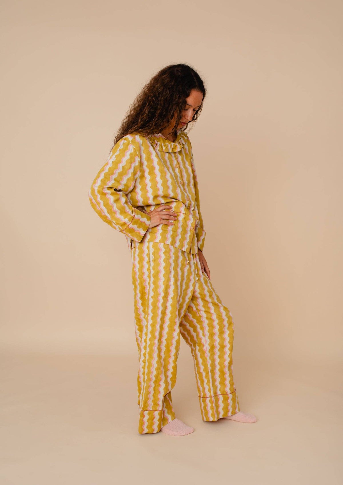 Women's Cotton Frill Pajama Set