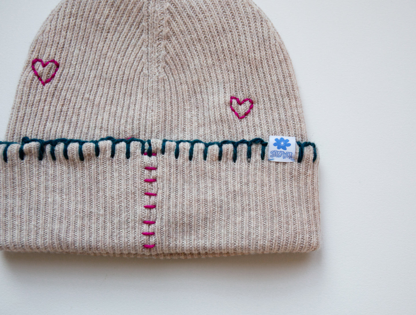 Wool + Cashmere Heart Beanie