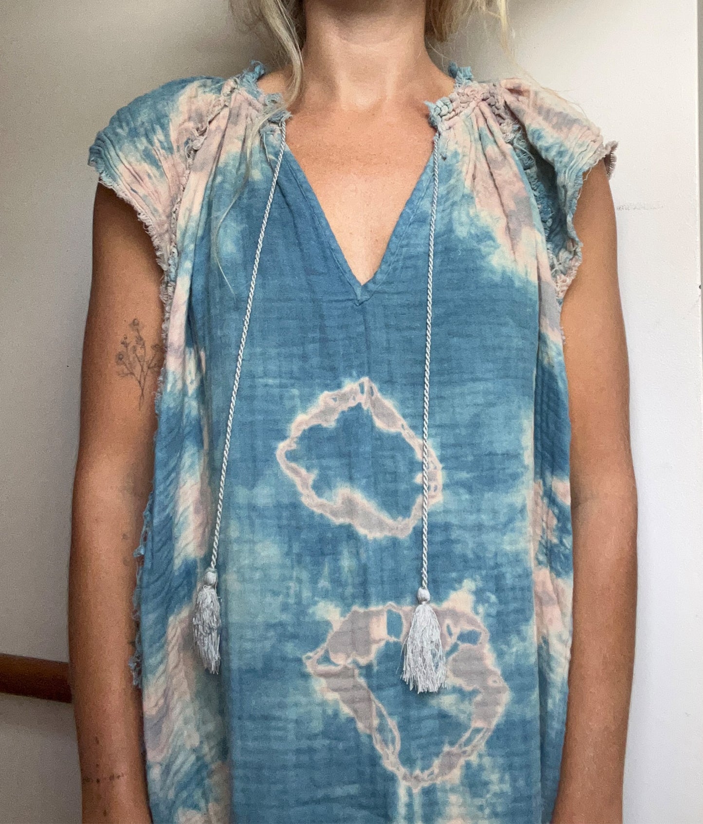 Indigo Gauze Dress