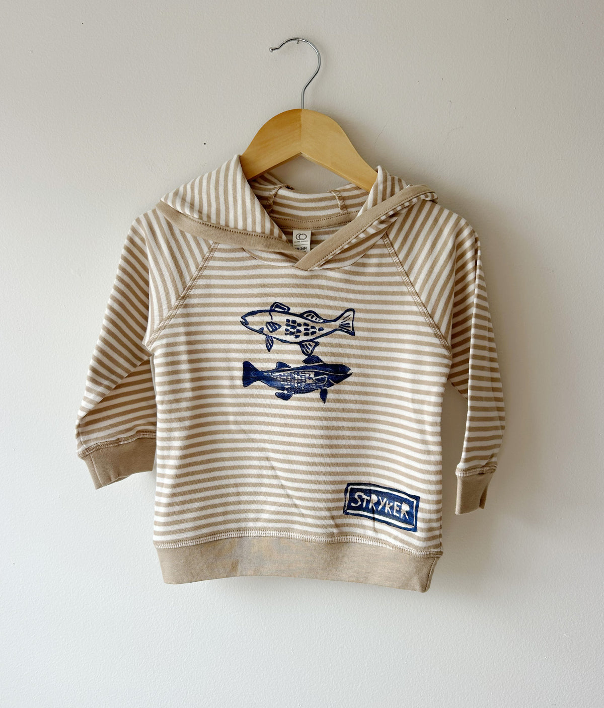 Minnow Striped Hoodie, Natural