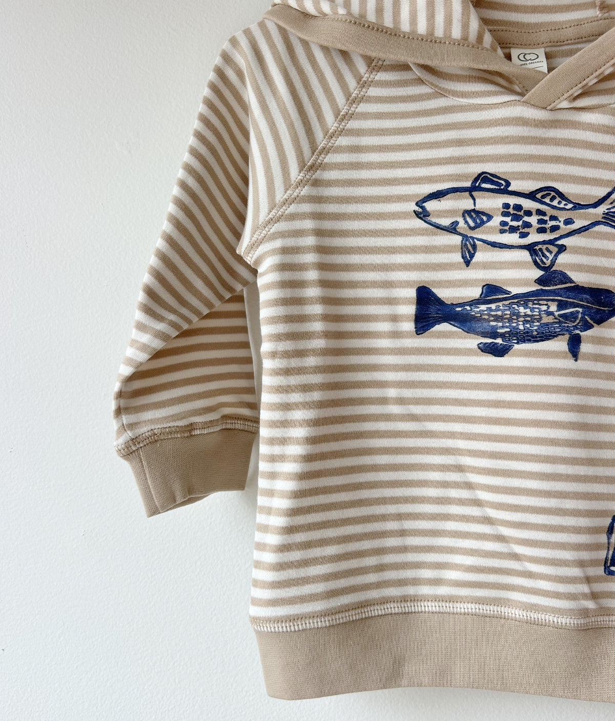 Minnow Striped Hoodie, Natural
